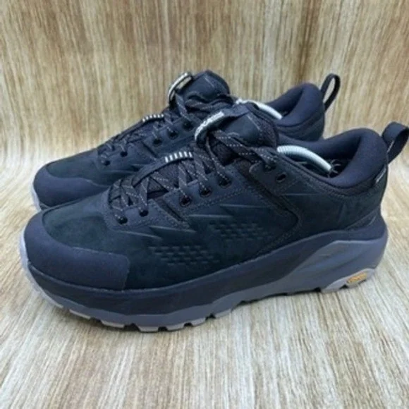 Hoka One One Kaha Low GTX Men's Size 7.5 Women's 8.5 Shoes Black Satellite‎ Grey